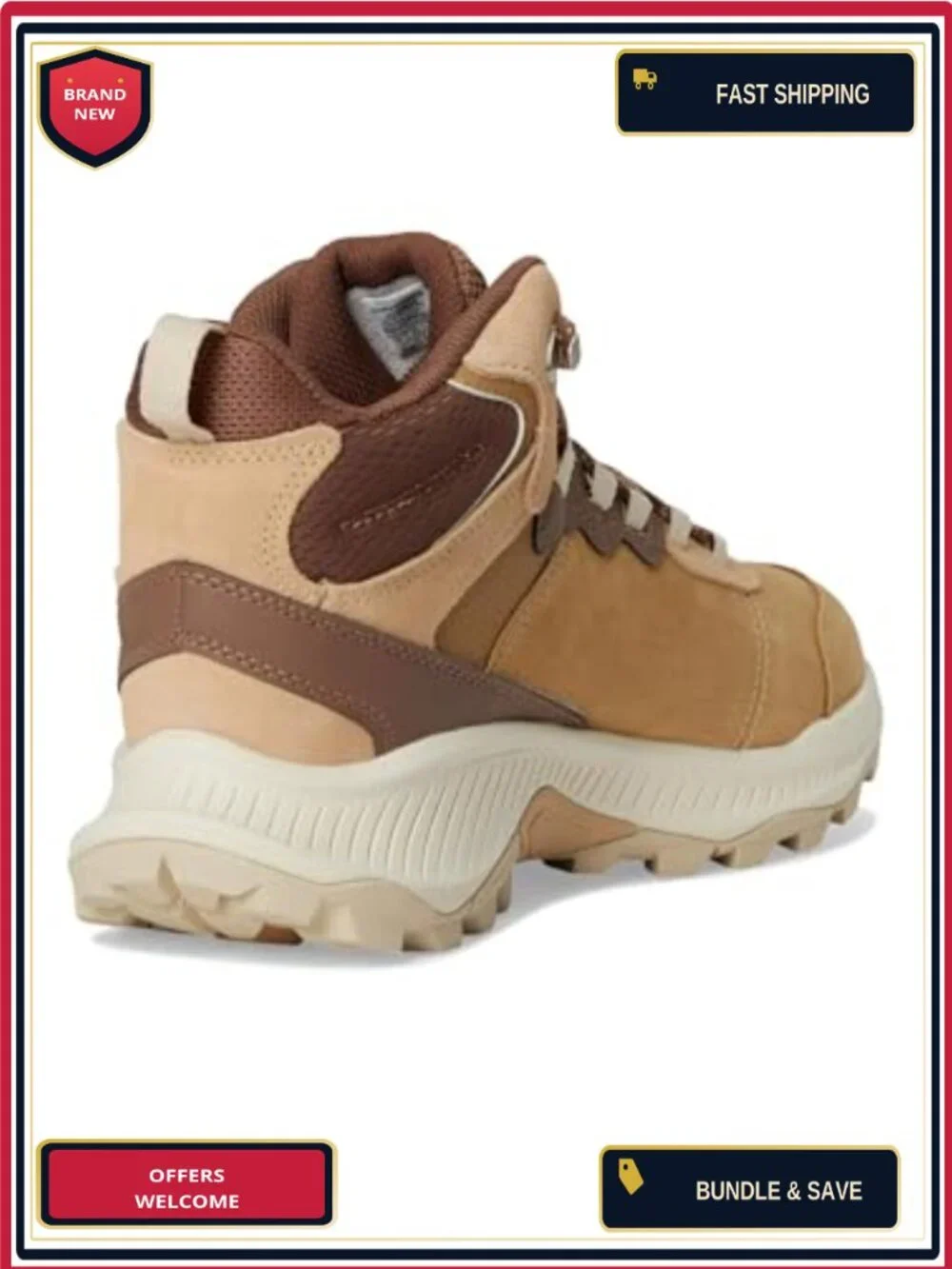 Waterproof Merrell Hiking Boots Mid Calf Ankle Leather Lace Up Womens